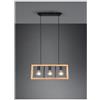 TRIO LIGHTING AGRA 3 SOSPENSIONE RETTANGOLARE IN LEGNO CON 3 LAMPADINE A VISTA ATTACCO E27 MODERNA