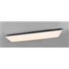 RL ALPHA PLAFONIERA RETTANGOLARE CM 120X30 LED 34W LUCE 3000K NERA O ALLUMINIO MODERNA