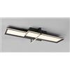 TRIO LIGHTING CHARLESTON PLAFONIERA ANTRACITE O ALLUMINIO LED 33W LUCE 3000K LARGHEZZA CM 100 ACCENSIONE SEPARATA