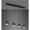 TRIO LIGHTING FLETCHER SOSPENSIONE BARRA CON 4 DIFFUSORI A SFERA IN METALLO LARGHEZZA CM 105