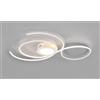 TRIO LIGHTING JIVE PLAFONIERA MODERNA D80 METALLO 3 FINITURE LED 48W LUCE DIMMERABILE CON TELECOMANDO