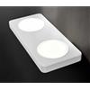Illuminando TOBIA 2 APPLIQUE LED INTEGRATO 2X12W BIANCO O SABBIA LUCE BIANCO CALDO MODERNA DI ILLUMINANDO