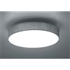 TRIO LIGHTING LUGANO PLAFONIERA DIAMETRO CM 40 CON PARALUME IN STOFFA BIANCA O GRIGIA LED 22W LUCE 3000K