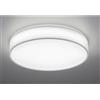 TRIO LIGHTING LUGANO PLAFONIERA DIAMETRO CM 60 CON PARALUME IN STOFFA BIANCA O GRIGIA LED 40W LUCE 3000K