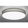 TRIO LIGHTING LUGANO PLAFONIERA DIAMETRO CM 75 CON PARALUME IN STOFFA BIANCA O GRIGIA LED 60W LUCE 3000K-5000k