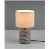 RL MALA LAMPADA DA TAVOLO IN CERAMICA EFFETTO CORDA CON PARALUME BEIGE IN TESSUTO ALTEZZA CM 26