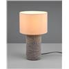 RL MALA LAMPADA DA TAVOLO IN CERAMICA EFFETTO CORDA CON PARALUME BEIGE IN TESSUTO ALTEZZA CM 38