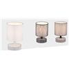 RL MARIE LAMPADA DA TAVOLO IN CERAMICA DECORATA CON PARALUME BEIGE IN TESSUTO ALTEZZA CM 20,5
