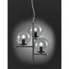 TRIO LIGHTING PURE LAMPADARIO A SOSPENSIONE IN METALLO CON 3 SFERE IN VETRO D40 CM