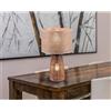 RL STRAW LAMPADA DA TAVOLO IN RATTAN NATURALE CON PARALUME IN TESSUTO CON DOPPIA ILLUMINAZIONE H40 CM