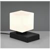 TRIO LIGHTING TILL LAMPADA DA TAVOLO MODERNA NERA O NICHEL CON SFERA IN VETRO BIANCO TOUCH H14,5 ATTACCO E14
