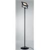 Illuminando PRATICA LAMPADA DA TERRA LED 50W 4000 LUMEN IN METALLO NERO O BIANCO ECONOMICA