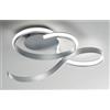 ONDALUCE CICIRIELLO TWIST APPLIQUE PLAFONIERA PICCOLA GRIGIA O BIANCA LED INTEGRATO 41W MODERNA
