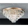 ONDALUCE CICIRIELLO CASTLE PLAFONIERA MEDIA ELEGANTE D60 CM ORO O CROMO CON PENDENTI IN CRISTALLO ATTACCO 12XG9