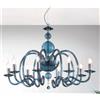 ONDALUCE CICIRIELLO VIVALDI LAMPADARIO A SOSPENSIONE CLASSICO 8 LUCI CON CRISTALLI E VETRO COLORATO 8 COLORI