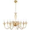 ONDALUCE CICIRIELLO PALLADIO LAMPADARIO CLASSICO A 8 LUCI IN VETRO LAVORATO A MANO COLORE AMBRA DI ONDALUCE