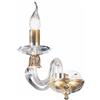 ONDALUCE CICIRIELLO 1306 LAMPADA A PARETE CLASSICA CON UNA SOLA LUCE IN CRISTALLO E METALLO FINITURA ORO O CROMO