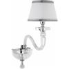 ONDALUCE CICIRIELLO BACH TAVOLA DA PARETE AD UNA SOLA LUCE CLASSICA ED ELEGANTE IN CRISTALLO E VETRO ORO E CROMO