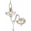 ONDALUCE CICIRIELLO BRIGIDA LAMPADA A PARETE CLASSICA CON 1 LUCE IN VETRO E CRISTALLO FINITURA ORO DI ONDALUCE