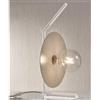 Illuminando PUB LAMPADA DA TAVOLO MODERNA METALLO BIANCO PIATTO D30 CM 3 COLORI MADE IN ITALY