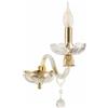 ONDALUCE CICIRIELLO ROXANNE APPLIQUE AD UNA SOLA LUCE IN STILE CLASSICO IN VETRO SOFFIATO TRASPARENTE CON FINITURA ORO