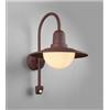 TRIO LIGHTING NORMAN APPLIQUE CON SENSORE DI MOVIMENTO IP44 DA ESTERNI 2 COLORI STILE VINTAGE ATTACCO E27