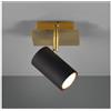 TRIO LIGHTING MARLEY FARETTO DA SOFFITTO O PARETE ORIENTABILE IN METALLO ORO CON SPOT CILINDRO NERO ATTACCO GU10