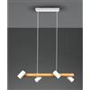 TRIO LIGHTING MARLEY SOSPENSIONE IN LEGNO E METALLO CON 4 SPOT ORIENTABILI 2 COLORI ATTACCO 4XGU10