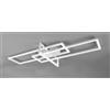 TRIO LIGHTING SALINAS PLAFONIERA A DUE RETTANGOLI LED 34W MODERNA DIMMERABILE FINITURA BIANCA LUCE 4000K