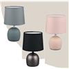 RL MALU LAMPADA DA TAVOLO IN CERAMICA 3 COLORI CON PARALUME IN TESSUTO MODERNA ATTACCO E14