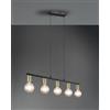 RL VANNES SOSPENSIONE LINEARE MODERNA 5 LUCI IN METALLO 3 FINITURE LAMPADINE A VISTA ATTACCO 5XE27