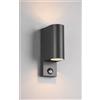 TRIO LIGHTING ROYA APPLIQUE DA ESTERNI IP44 CON SENSORE DI MOVIMENTO ANTRACITE ATTACCO 2XGU10