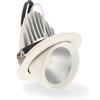 M LEDME Faretto Led da incasso Track 30W Rotondo Orientabile Cornice bianca Apertura 24 gradi Bianco freddo 6000K M LEDME