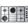 Delonghi FLA 49 RD Piano Cottura 5 Fornelli 1 piastra elettrica 90 cm Inox