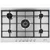 Smeg P272XGH Piano Cottura Gas 5 Fornelli 72 cm Acciaio inossidabile