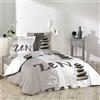 Douceur d'Intérieur 1641550 - Set biancheria da letto Zen Pebble con 2 federe, in cotone, multicolore, 240 x 220 cm