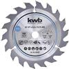 kwb 581557 Lama per seghe circolari per trucioli, legno/legno duro, 127 x 12,7 mm, tagli puliti, numero medio, 18 denti Z-18, lama per seghe CleanCut media, 75
