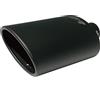 Simoni Racing TRX/33 Terminale di Scarico Universale, Ovale Uscita Singola Inclinata 150 x 100 mm, in Inox Nero