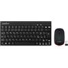 Perixx PERIDUO-712 Set Tastiera e Mouse piccoli Wireless 2.4G per Windows, Tasti silenziosi, Mini Design, Italiano QWERTY, Nero