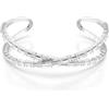 Swarovski Bracciale rigido Hyperbola, Infinito, Bianco, Placcato rodio