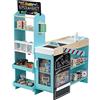 Theo Klein 9391 Supermercato, in Legno (MDF) I Moderno Negozio con registratore di Cassa, barriera, Lavagna e Accessori I Giocattoli per Bambini dai 3 Anni in su