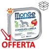 Monge Dog Monoprotein Adult Coniglio e Mela - Vaschetta Da 150 Gr - CONFEZIONE RISPARMIO