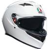 AGV - Casco K3 E2206 MPLK, Casco Moto da Uomo, Casco Integrale ECE con Assorbimento del Sudore, Spoiler, Prese d'Aria e Visiera Antigraffio Anti UV, con Predisposizione Interfono, Bianco