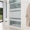 DEGHI Box doccia nicchia 110 cm scorrevole con vetro serigrafato e profilo bianco 185h - Lite