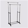 DEGHI Appendiabiti allungabile doppio 170h cm con ruote e aste in acciaio inox
