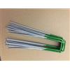 TOAOT Pioli a U in metallo zincato per erba artificiale verde, picchetti graffette anti-erbacce (10 pezzi)