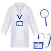 Cosysparks Costume da Scienziato Bambini, 3 Pack camice laboratorio Bambini camicia bianca Bambini con Accessori Scienziato Medico Scienziato Gioco di Ruolo Set per Ragazzi Ragazze Età 6-9