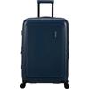American Tourister Trolley Rigido L espandibile, con 4 ruote girevoli e chiusura integrata con combinazione a 3 cifre con funzione TSA. Dispone di un ampio scomparto principale, cinghie elastiche fe