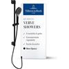 Villeroy & Boch Verve Showers set doccia, set doccia con supporto doccetta regolabile e doccetta con 3 tipologie di getto, sistema doccia con soffione rotondo, nero opaco