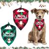Leonshco 2 Pezzi Bandana Cane Natale Personalizzato: Rosso Verde, Regolabile, per Piccoli, Medi, Grandi Cani e Gatti - Accessori (A)